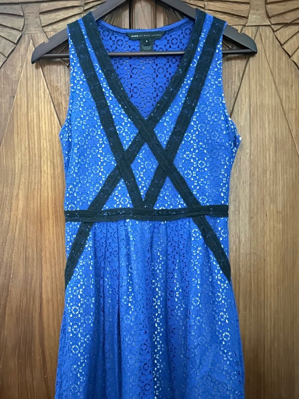 Marc by Marc Jacobs Blue Lace Mini Dress Size 2